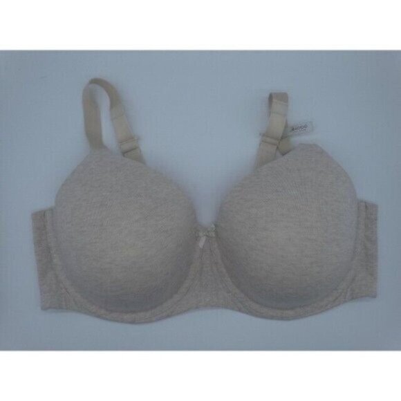 Ambrielle Women's Bra Beige Size 44DDD Underwire Cotton Bra Light Padding - Picture 1 of 7